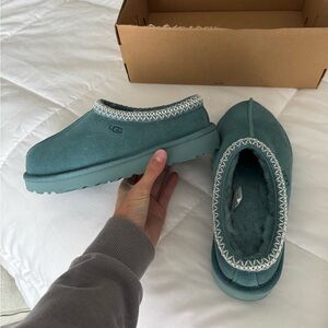 UGG Teal Slip-On Shearling-Lined Women's Slippers